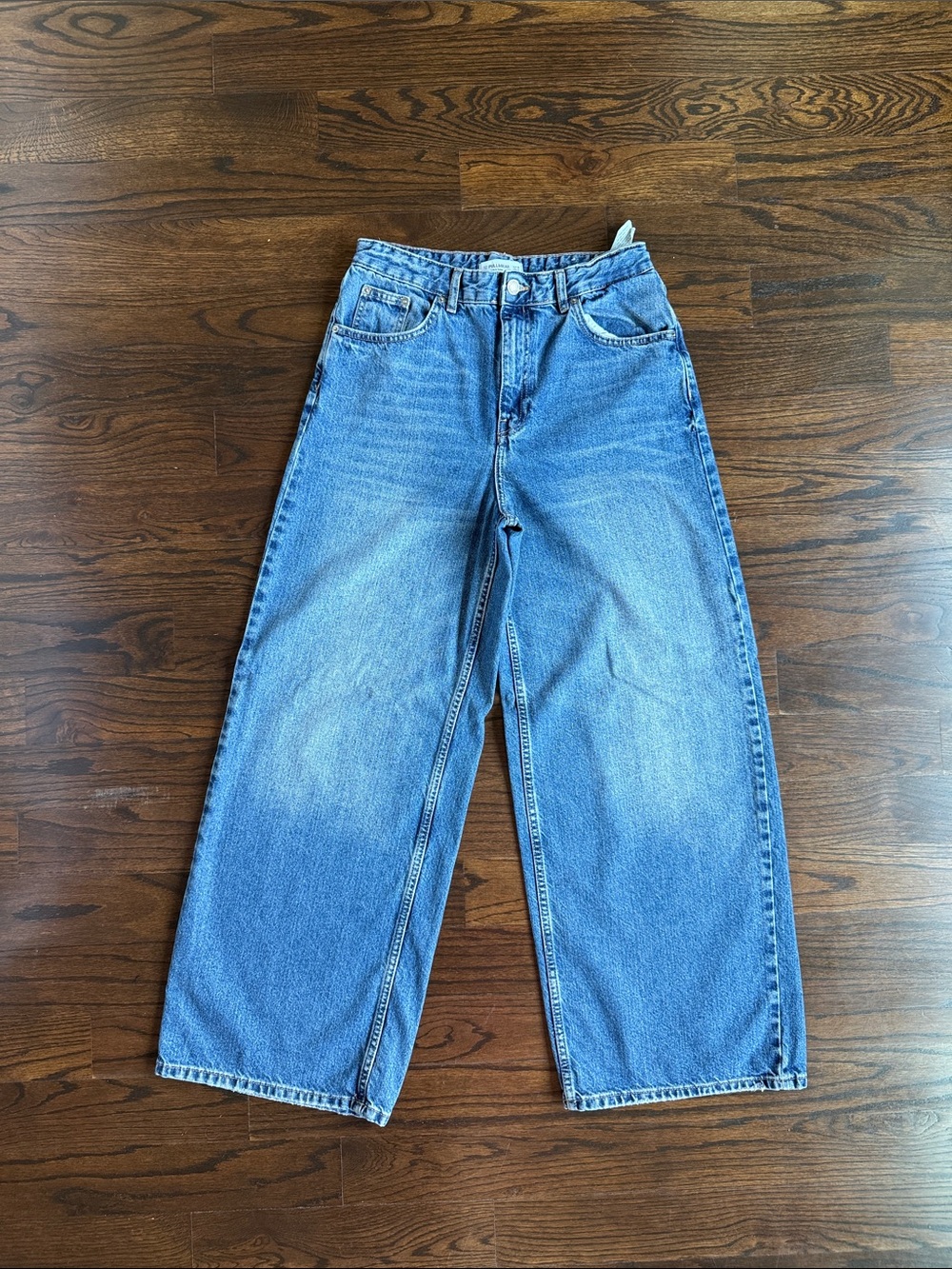 Pull&Bear Straight Leg Jeans in Light Blue Denim